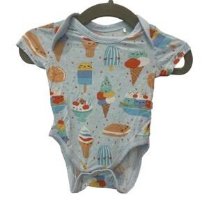 Little Sleepies Blueberry Ice Cream Social Bodysuit Size Preemie